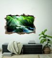 FOTOTAPETA 3D SAMOPRZYLEPNA naklejka ścienna POTOK W ŚRODKU LASU