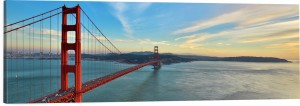 OBRAZ PANORAMICZNY dekoracyjny PANORAMA Golden Gate