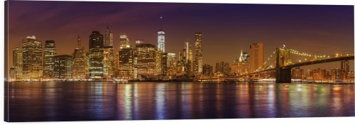 OBRAZ PANORAMICZNY dekoracyjny PANORAMA most New York