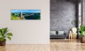 OBRAZ PANORAMICZNY dekoracyjny PANORAMA widok na most