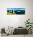 OBRAZ PANORAMICZNY dekoracyjny PANORAMA widok na most