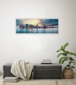 OBRAZ PANORAMICZNY dekoracyjny PANORAMA miasto New York most