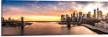 OBRAZ PANORAMICZNY dekoracyjny PANORAMA miasto most zachód słońca