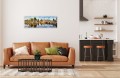 OBRAZ PANORAMICZNY dekoracyjny PANORAMA kanał Amsterdam Holandia 