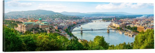 OBRAZ PANORAMICZNY dekoracyjny PANORAMA miasto Budapeszt