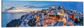 OBRAZ PANORAMICZNY dekoracyjny PANORAMA Santorini Grecja zachód 
