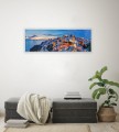 OBRAZ PANORAMICZNY dekoracyjny PANORAMA Santorini Grecja zachód 