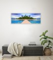 OBRAZ PANORAMICZNY dekoracyjny PANORAMA molo tropikalna wyspa
