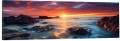 OBRAZ PANORAMICZNY dekoracyjny PANORAMA zachód słońca w morzu fale 