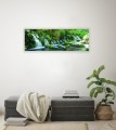 OBRAZ PANORAMICZNY dekoracyjny PANORAMA  las natura wodospady