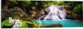 OBRAZ PANORAMICZNY dekoracyjny PANORAMA wodospad kwiat natura 