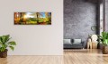 OBRAZ PANORAMICZNY dekoracyjny PANORAMA  jesienny krajobraz ścieżka las