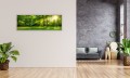 OBRAZ PANORAMICZNY dekoracyjny PANORAMA słoneczny las zieleń natura 