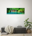 OBRAZ PANORAMICZNY dekoracyjny PANORAMA egzotyka wodospady 