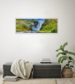 OBRAZ PANORAMICZNY dekoracyjny PANORAMA góra potok wodospad
