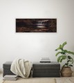 OBRAZ PANORAMICZNY dekoracyjny PANORAMA  wodospad mrok las jesienią 