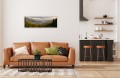 OBRAZ PANORAMICZNY dekoracyjny PANORAMA las jesień i góry