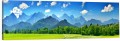 OBRAZ PANORAMICZNY dekoracyjny PANORAMA góry Alpy