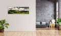 OBRAZ PANORAMICZNY dekoracyjny PANORAMA zielone wysokie góry