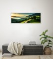 OBRAZ PANORAMICZNY dekoracyjny PANORAMA mgła góry dróżka