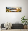OBRAZ PANORAMICZNY dekoracyjny PANORAMA góry łąka