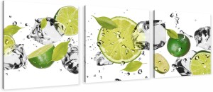 OBRAZ do kuchni LIMONKI LÓD WODA