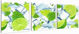 OBRAZ do kuchni  ZIELONE LIMONKI LÓD