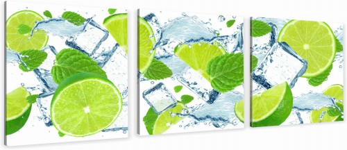 OBRAZ do kuchni  ZIELONE LIMONKI LÓD