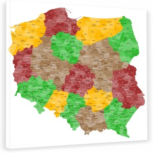 TABLICA KORKOWA MAPA POLSKI Po Polsku na ścianę PINEZKI GRATIS