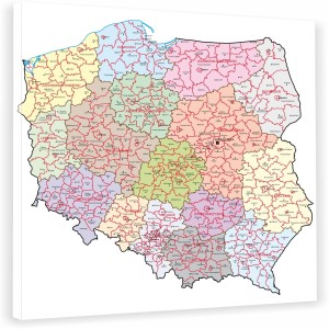 TABLICA KORKOWA MAPA POLSKI miasta polski PINEZKI GRATIS