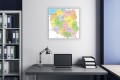 TABLICA KORKOWA MAPA POLSKI województwa polski PINEZKI GRATIS