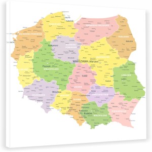 TABLICA KORKOWA MAPA POLSKI województwa po polsku PINEZKI GRATIS