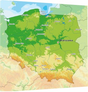 TABLICA KORKOWA MAPA POLSKI mapa fizyczna PINEZKI GRATIS