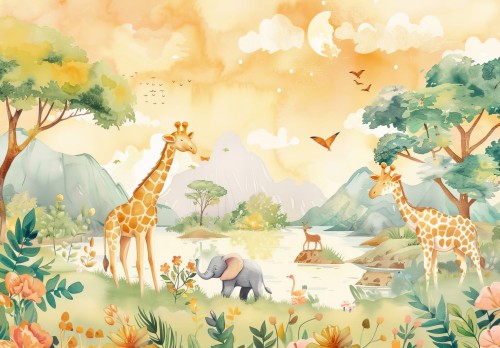 Fototapeta dla dzieci dziecięca EGZOTYCZNE ZWIERZĘTA DŻUNGLA