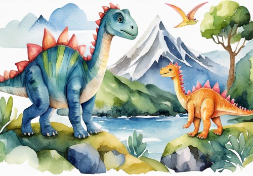 Fototapeta w dinozaury dla dzieci DINOZAURÓW KRAINA 