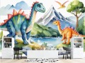 Fototapeta w dinozaury dla dzieci DINOZAURÓW KRAINA 