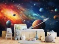 Fototapeta KOSMOS dla dzieci PLANETY W GALAKTYCE KOSMOS