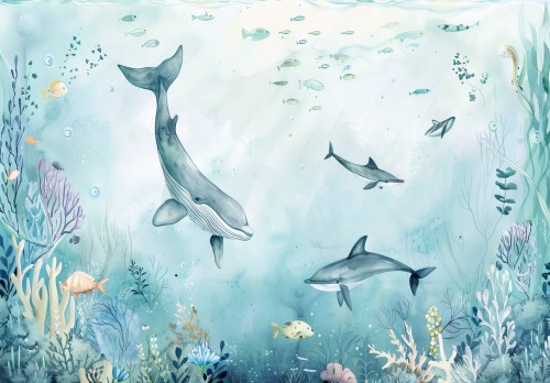 Fototapeta dla dzieci 3d MORSKI ŚWIAT OCEAN 