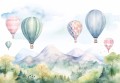 Fototapeta dla dzieci BALONY WZGÓRZA LOT NIEBO