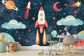 Fototapeta KOSMOS dla chłopca RAKIETA KOSMICZNY MOTYW
