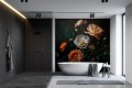 Fototapeta KWIATY do salonu ARTYSTYCZNE CIEMNE KWIATY