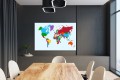 TRADYCYJNA MAPA obraz na płótnie canvas KOLORY ŚWIAT 