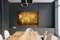 Obraz MAPA na płótnie canvas ZŁOTA MAPA DREWNO