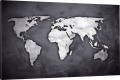 obraz na płótnie canvas SZARA MAPA ŚWIATA