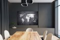 obraz na płótnie canvas SZARA MAPA ŚWIATA