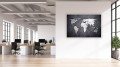 obraz na płótnie canvas SZARA MAPA ŚWIATA