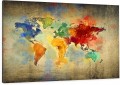 obraz na płótnie canvas STARA KOLOROWA MAPA ŚWIATA