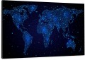 obraz na płótnie canvas NIEBIESKA MAPA ŚWIATA
