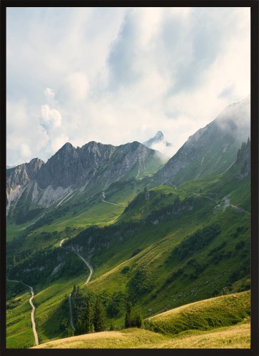 OBRAZ PLAKAT GÓRY SZLAK WIOSNA CHMURY