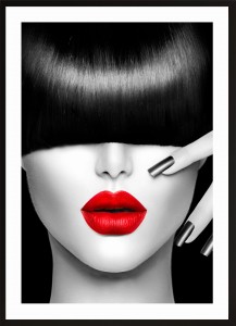 DEKORACYJNY PLAKAT DO SYPIALNI KOBIETA Z GRZYWKĄ